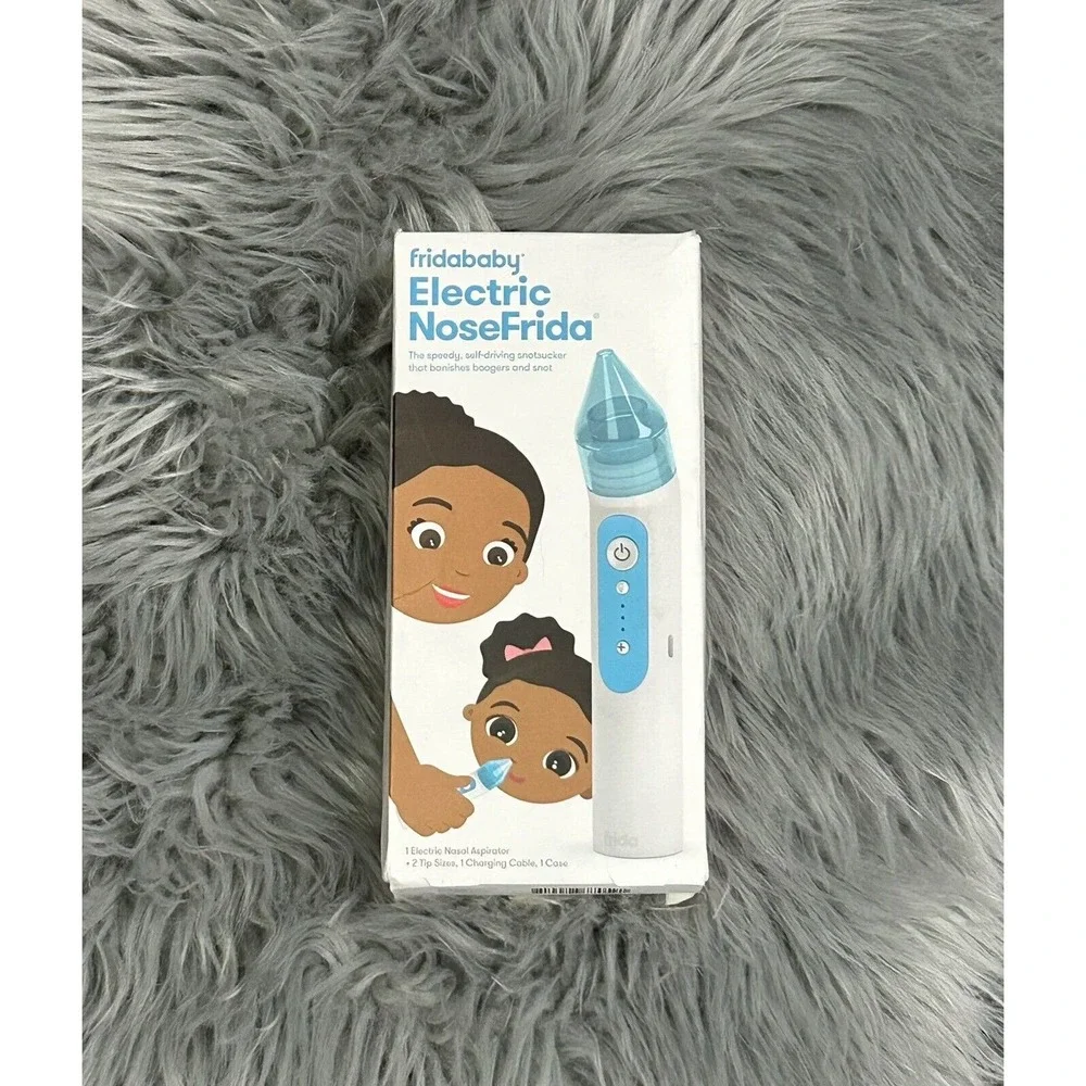 FridaBaby Electric NoseFrida Blue‎ White USB Rechargeable Nasal Aspirator NEW